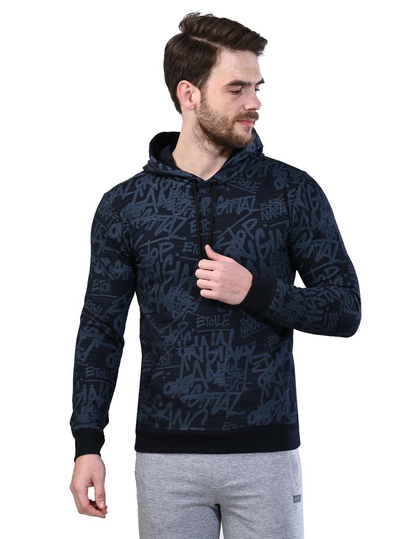 navy blue printed sweatshirt - 17325162 - Zoom Image - 1