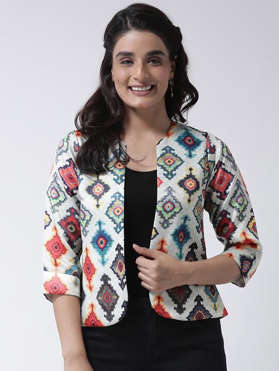 printed polyester jacket - 17325310 - Zoom Image - 1
