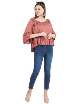bell sleeved boat neck top - 17325366 - Standard Image - 4