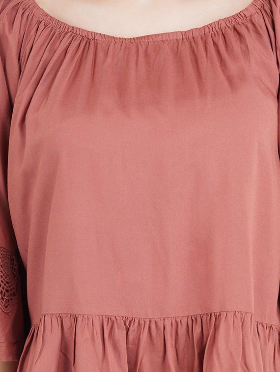 bell sleeved boat neck top - 17325366 - Zoom Image - 5