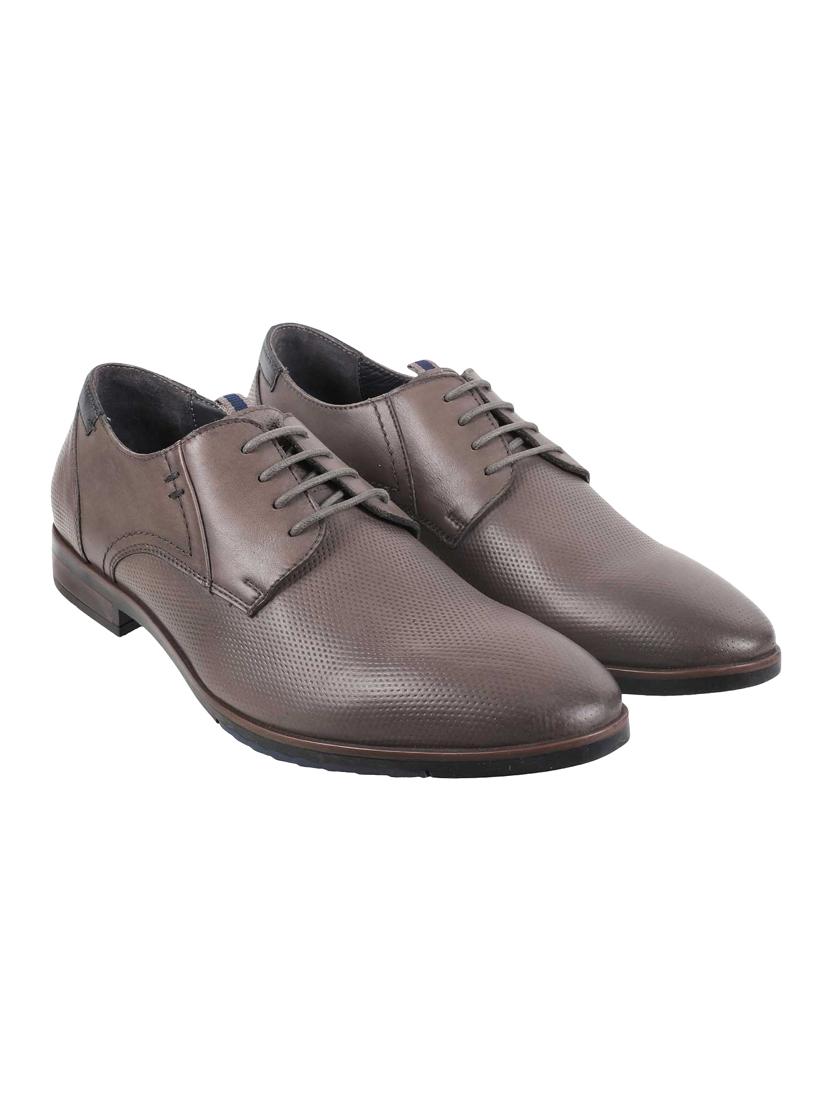 grey leather laceup derbies - 17325945 - Zoom Image - 1