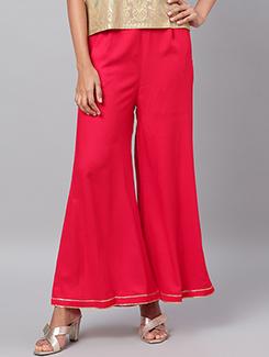 solid flared palazzo - 17326280 - Standard Image - 1