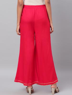solid flared palazzo - 17326280 - Standard Image - 3