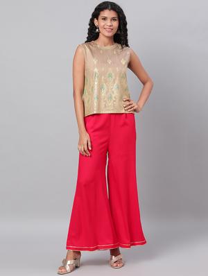 solid flared palazzo - 17326280 - Standard Image - 4