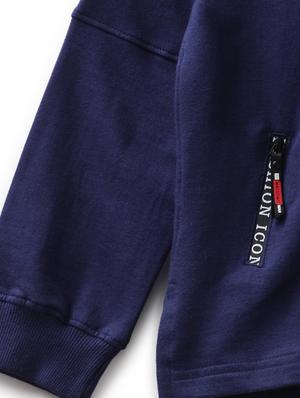 navy blue cotton sweatshirt - 17326289 - Standard Image - 4