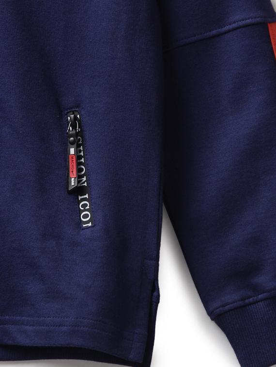 navy blue cotton sweatshirt - 17326289 - Zoom Image - 3