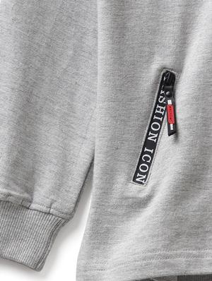 grey cotton sweatshirt - 17326290 - Standard Image - 4