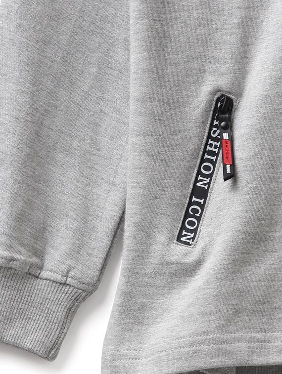 grey cotton sweatshirt - 17326290 - Zoom Image - 4