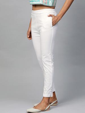 mid rise flat front trouser - 17326494 - Standard Image - 2