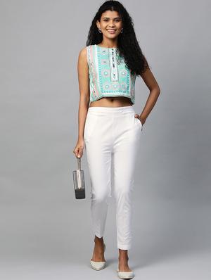 mid rise flat front trouser - 17326494 - Standard Image - 4