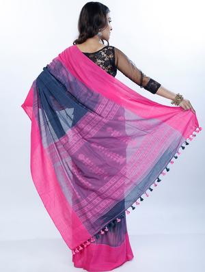 solid handloom saree with blouse - 17326705 - Standard Image - 2