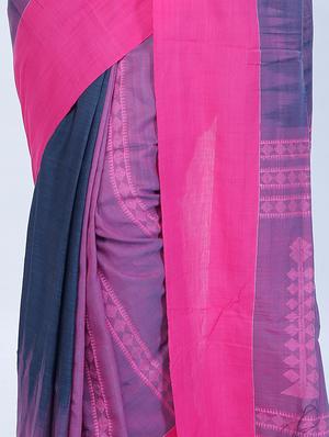 solid handloom saree with blouse - 17326705 - Standard Image - 3
