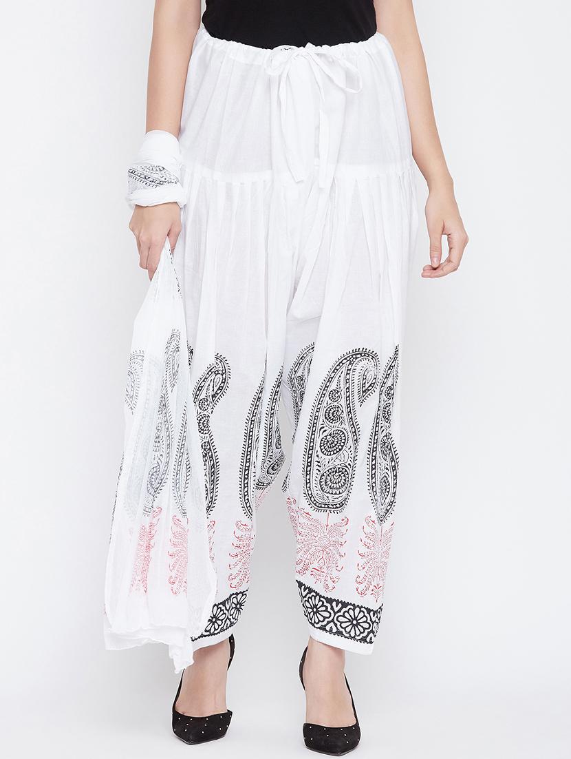 block print cotton salwar dupatta set - 17326830 - Zoom Image - 1