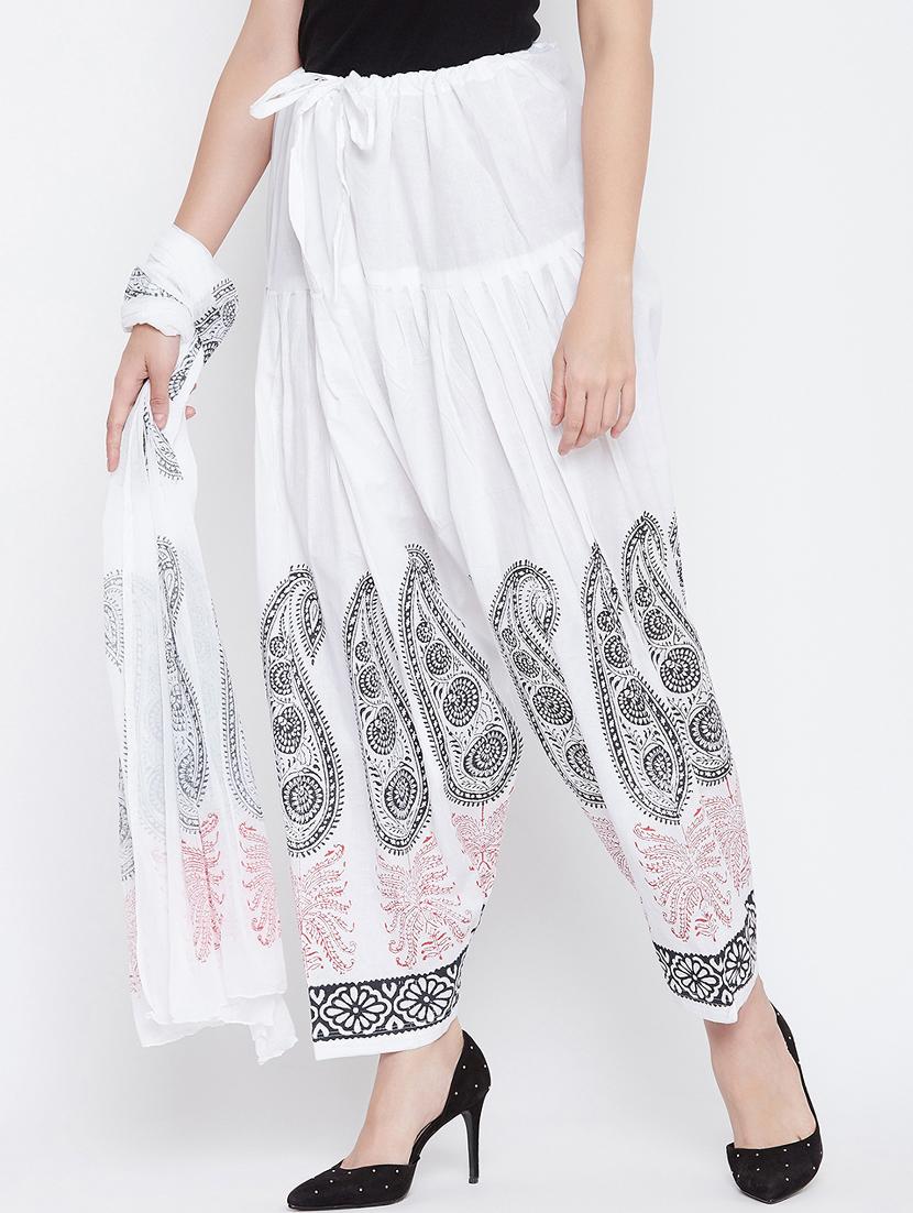 block print cotton salwar dupatta set - 17326830 - Zoom Image - 2