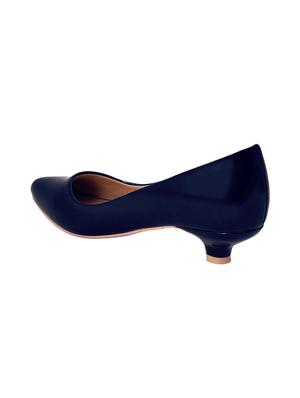 blue pu slip on pumps - 17326841 - Standard Image - 3