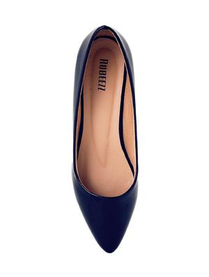 blue pu slip on pumps - 17326841 - Standard Image - 4