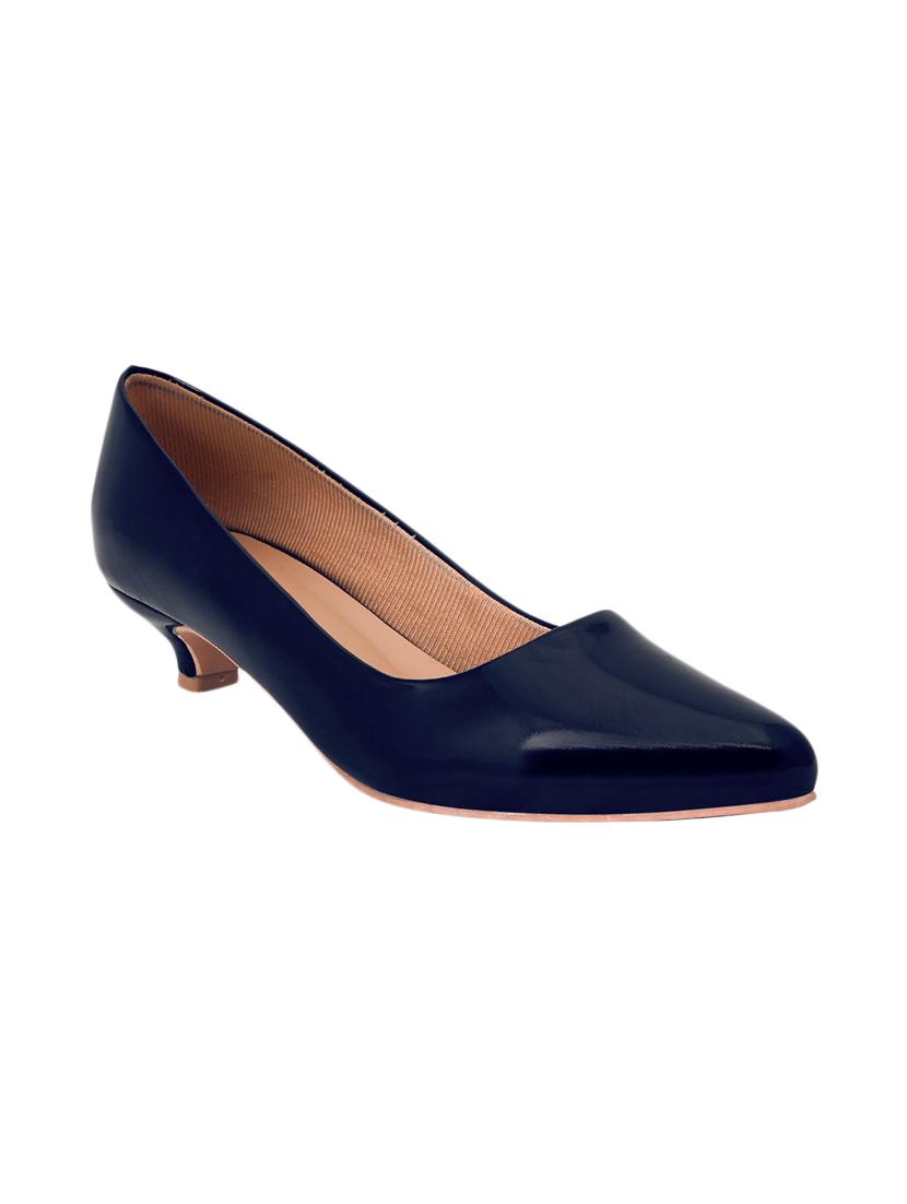 blue pu slip on pumps - 17326841 - Zoom Image - 1