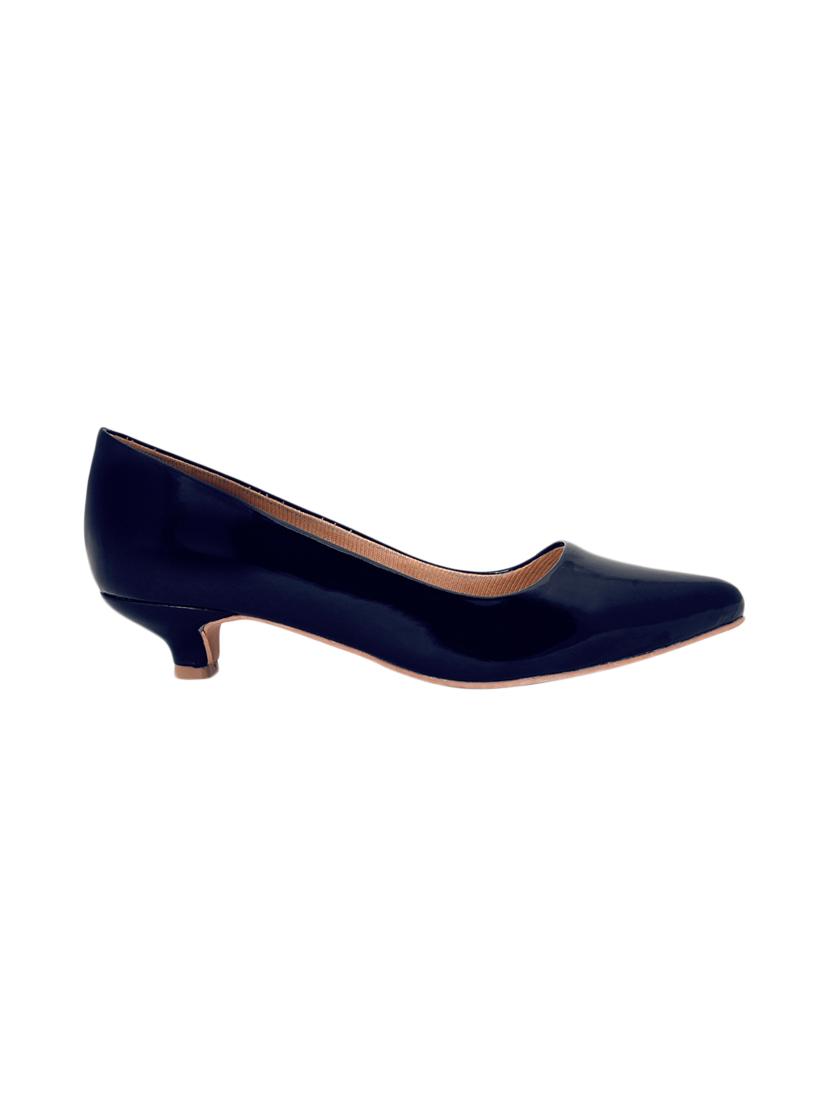 blue pu slip on pumps - 17326841 - Zoom Image - 2