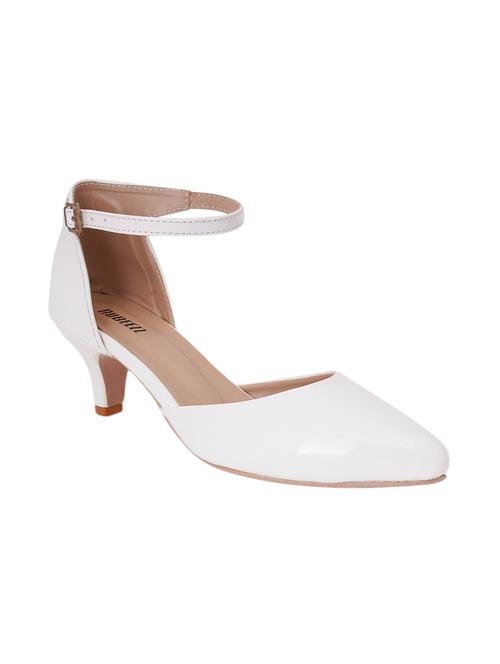 white pu slip on pumps - 17326859 - Standard Image - 1