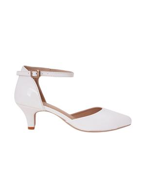 white pu slip on pumps - 17326859 - Standard Image - 2