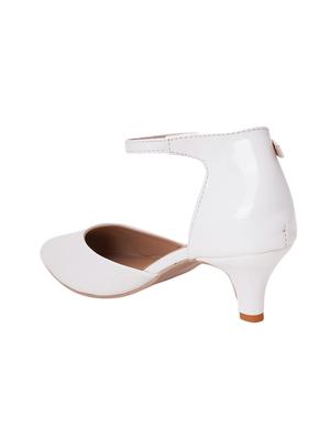 white pu slip on pumps - 17326859 - Standard Image - 3