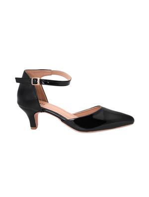 black pu slip on pumps - 17326860 - Standard Image - 2