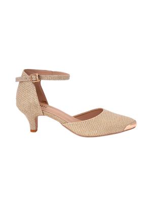 gold pu slip on pumps - 17326862 - Standard Image - 2