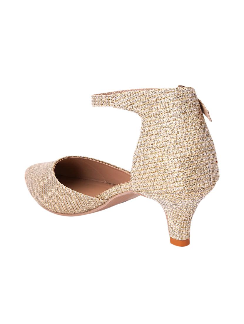 gold pu slip on pumps - 17326862 - Zoom Image - 3