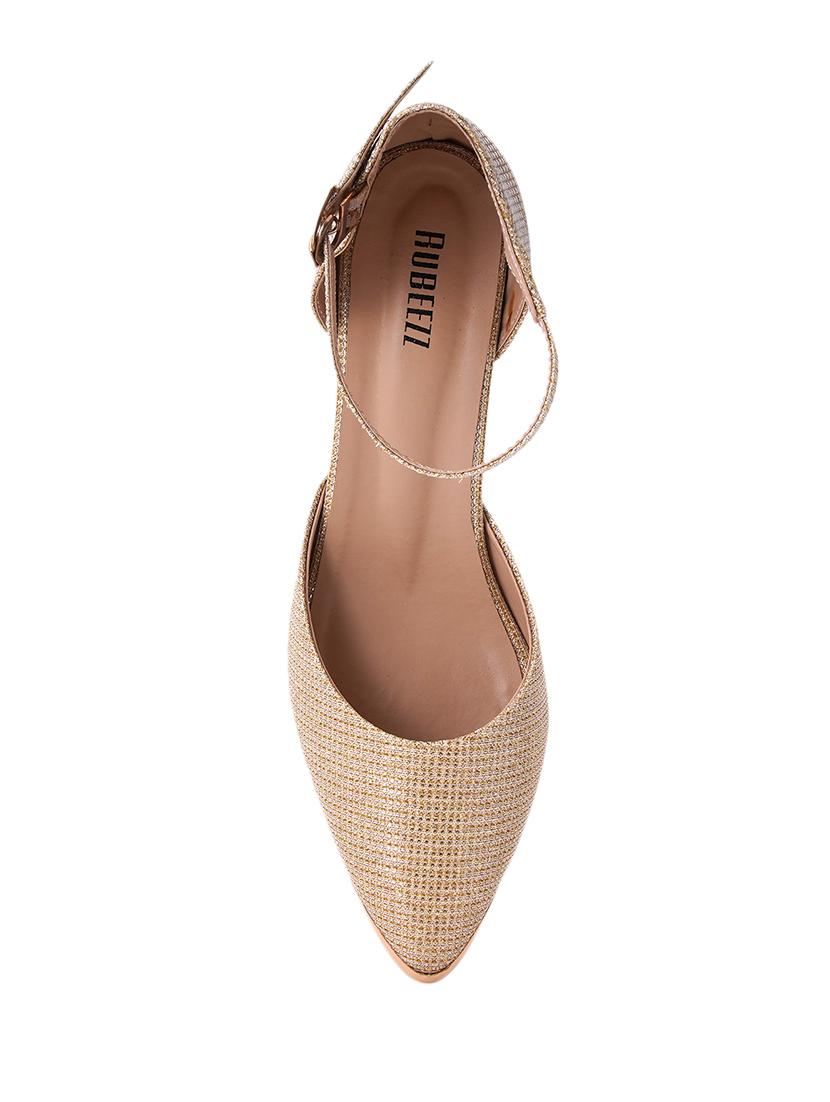 gold pu slip on pumps - 17326862 - Zoom Image - 4