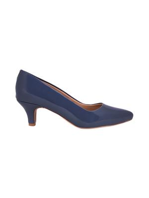blue pu slip on pumps - 17326864 - Standard Image - 2