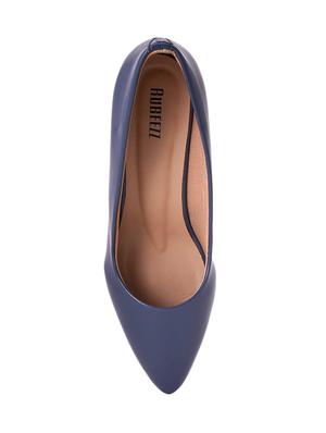 blue pu slip on pumps - 17326864 - Standard Image - 4