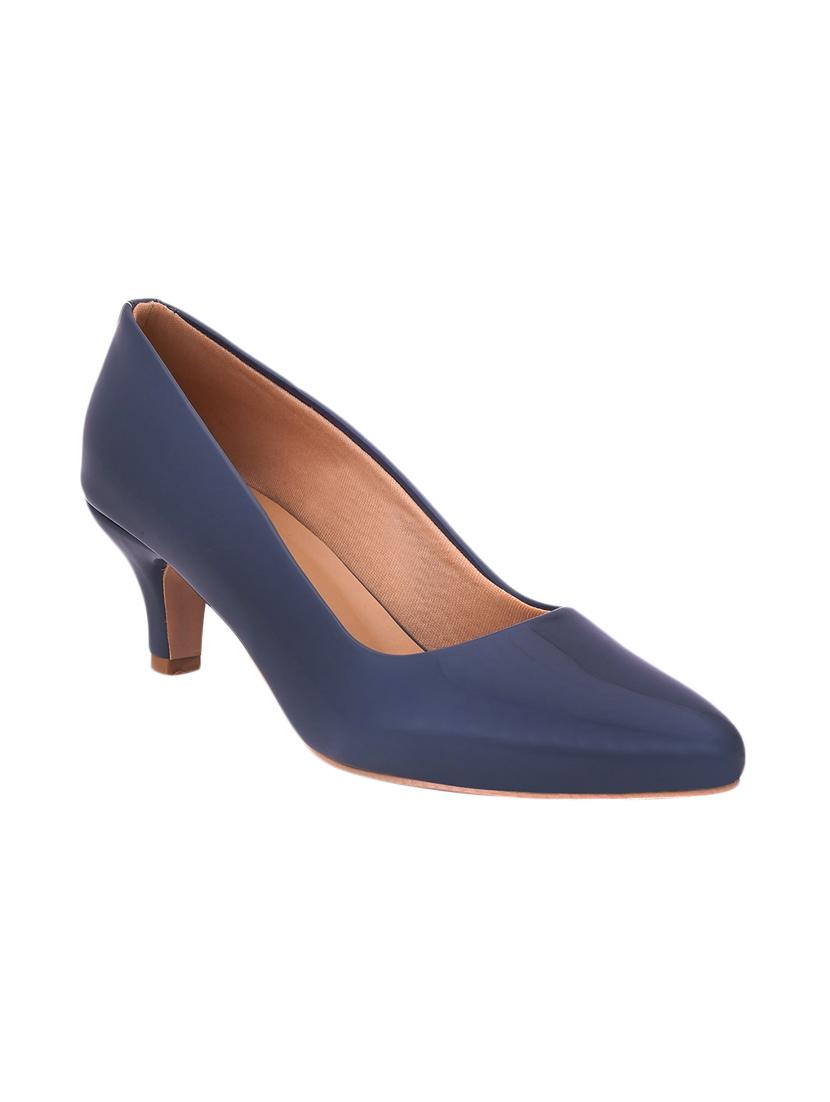 blue pu slip on pumps - 17326864 - Zoom Image - 1