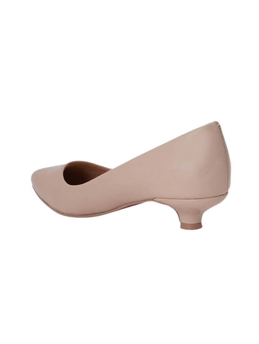 beige pu slip on pumps - 17327283 - Zoom Image - 3