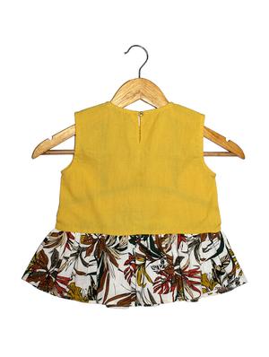 yellow cotton frock - 17327393 - Standard Image - 2
