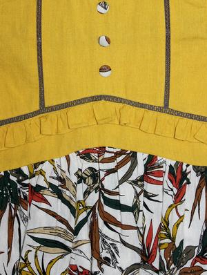 yellow cotton frock - 17327393 - Standard Image - 3
