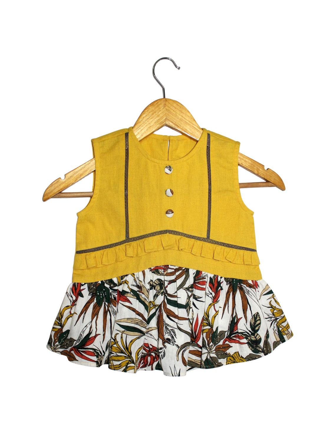 yellow cotton frock - 17327393 - Zoom Image - 1
