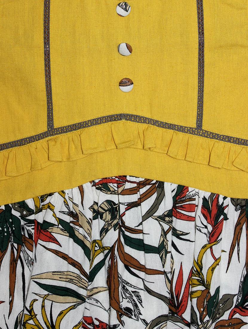 yellow cotton frock - 17327393 - Zoom Image - 3