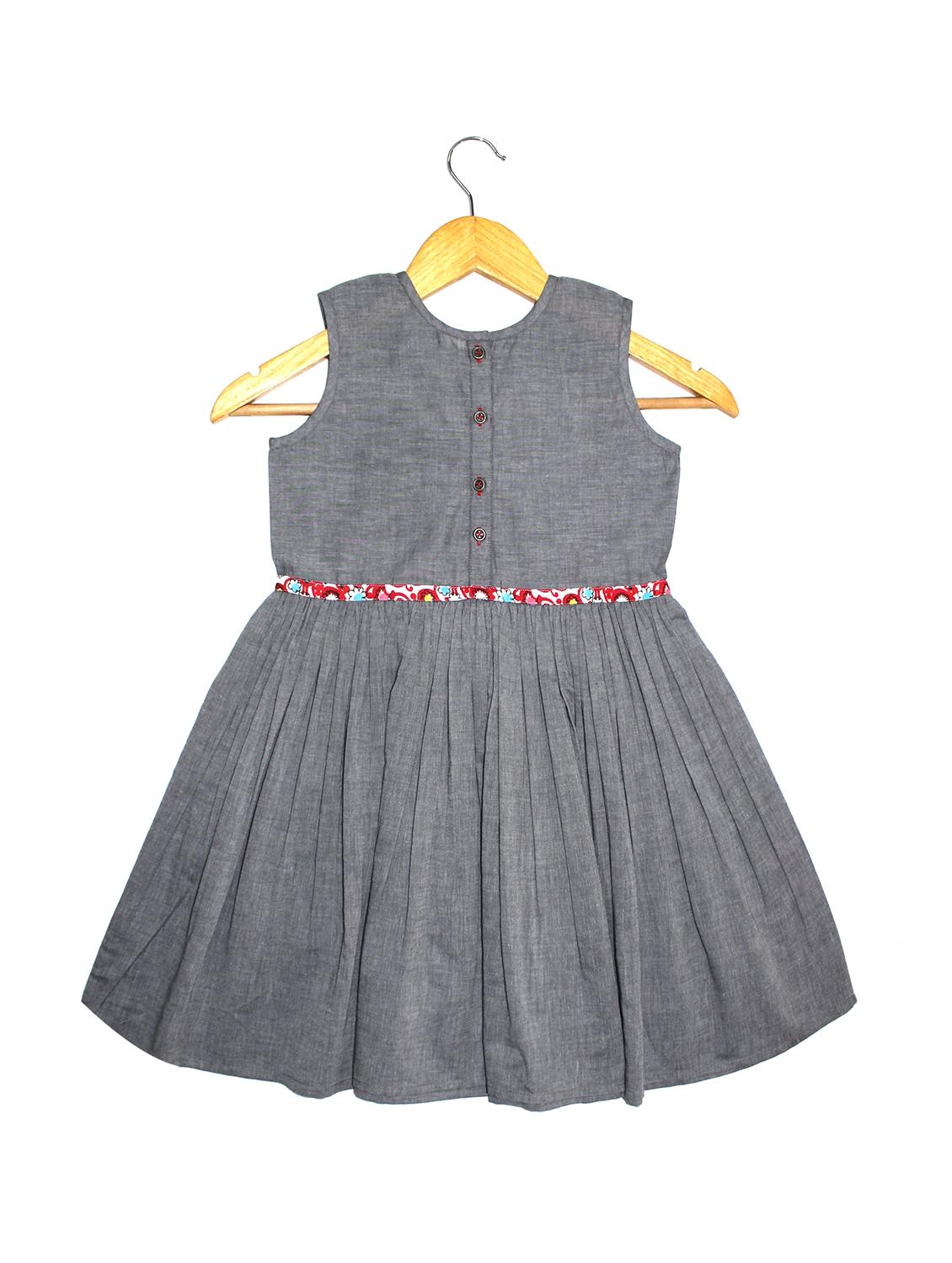 grey cotton frock - 17327396 - Zoom Image - 2
