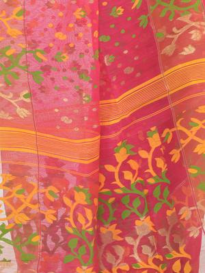 self design jamdani saree - 17327397 - Standard Image - 3