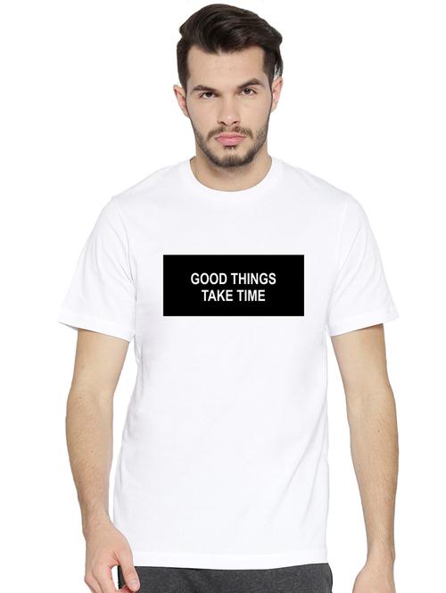 white chest print t-shirt - 17327500 - Standard Image - 1