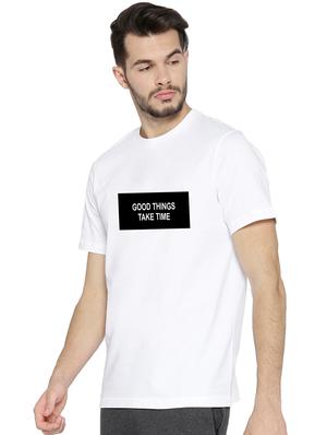 white chest print t-shirt - 17327500 - Standard Image - 2