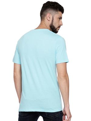 light blue front print t-shirt - 17327515 - Standard Image - 3