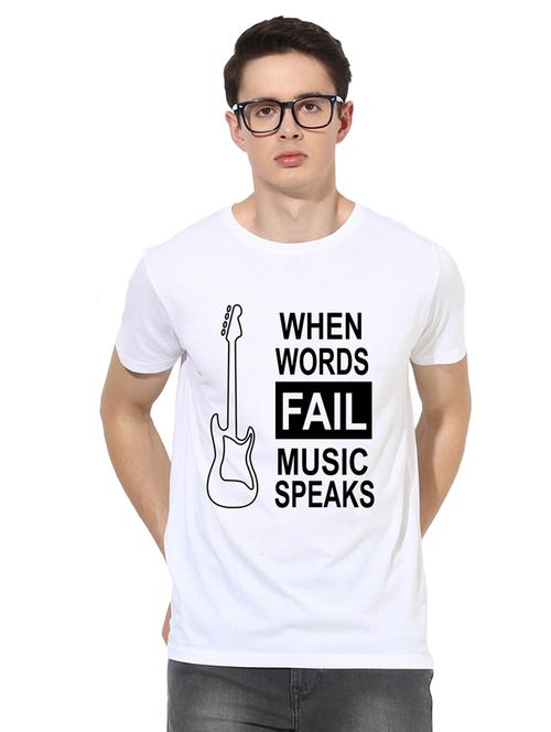 white front print t-shirt - 17327523 - Standard Image - 1