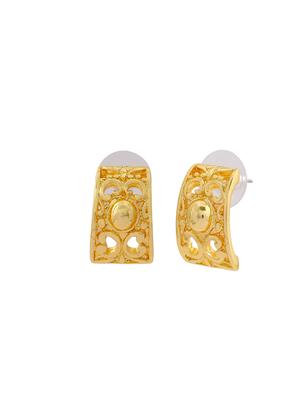gold metal studs earring - 17327568 - Standard Image - 4