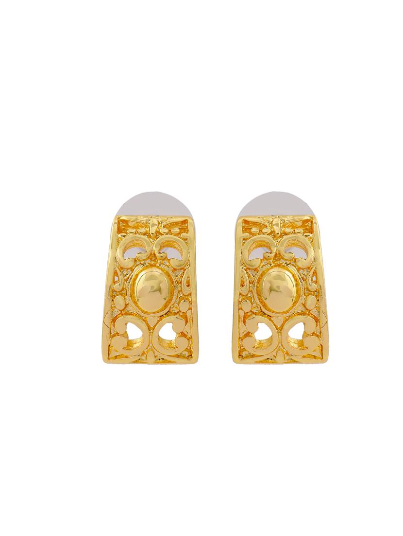 gold metal studs earring - 17327568 - Zoom Image - 2