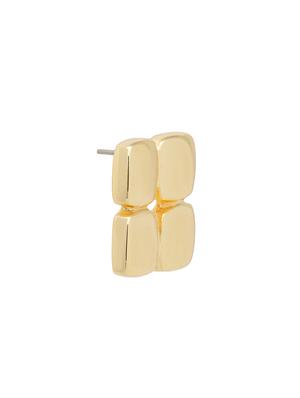 gold metal studs earring - 17327576 - Standard Image - 4