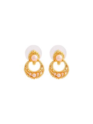 white metal studs earring - 17327577 - Standard Image - 3