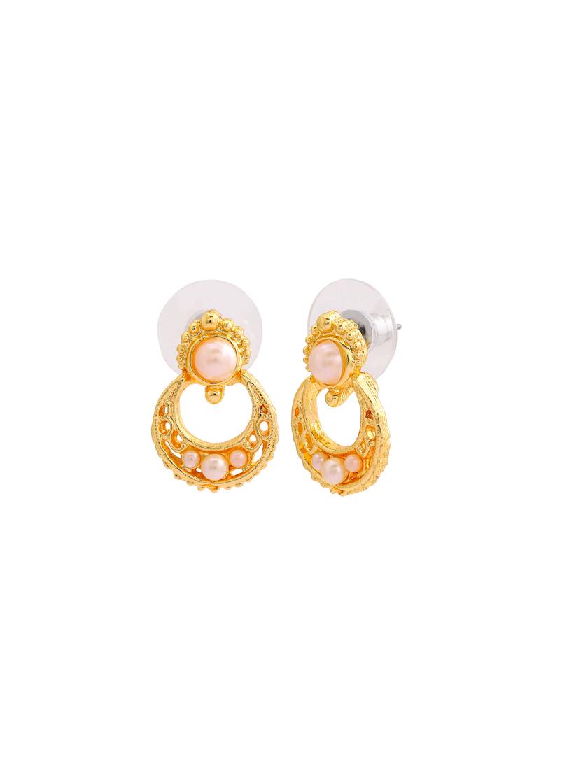 white metal studs earring - 17327577 - Zoom Image - 2