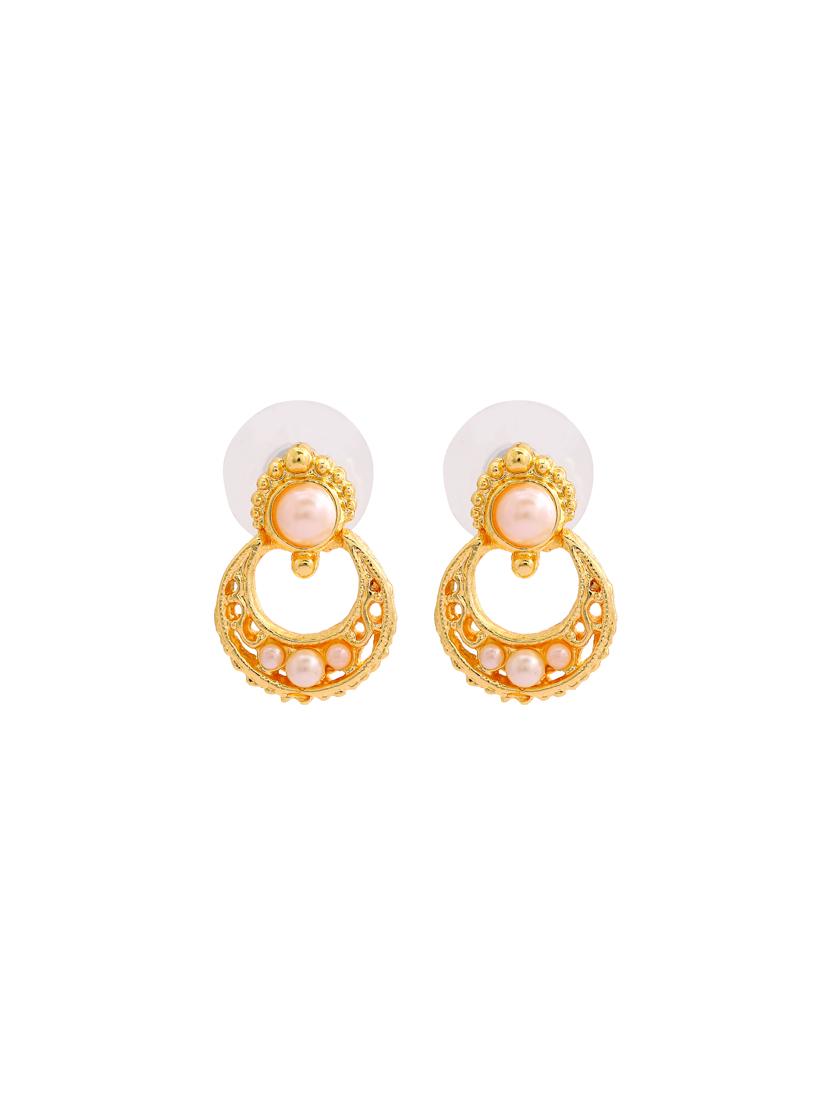 white metal studs earring - 17327577 - Zoom Image - 3
