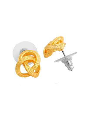 gold metal studs earring - 17327579 - Standard Image - 4
